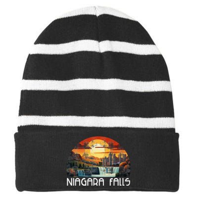 Niagara Falls Niagara Falls Striped Beanie with Solid Band