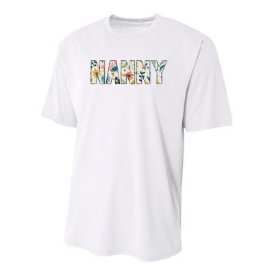 Nanny Floral Youth Performance Sprint T-Shirt