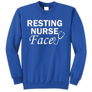 Nurse Funny Nursing Resting Nurse Face Gift Sweatshirt