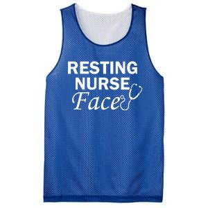 Nurse Funny Nursing Resting Nurse Face Gift Mesh Reversible Basketball Jersey Tank