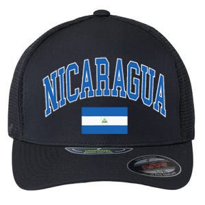 Nicaragua Flag Flexfit Unipanel Trucker Cap