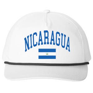 Nicaragua Flag Snapback Five-Panel Rope Hat