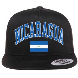 Nicaragua Flag Flat Bill Trucker Hat