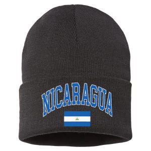 Nicaragua Flag Sustainable Knit Beanie