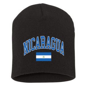 Nicaragua Flag Short Acrylic Beanie