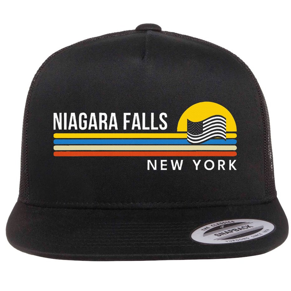 Niagara Falls New York Souvenir Flat Bill Trucker Hat