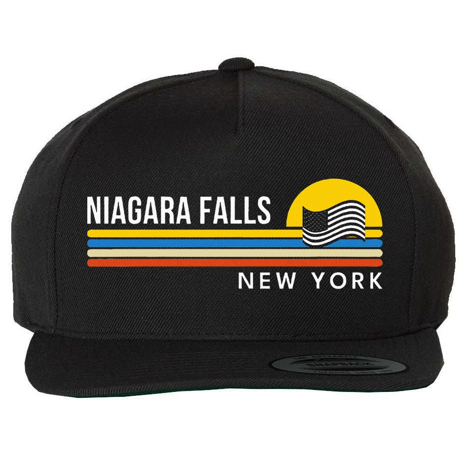 Niagara Falls New York Souvenir Wool Snapback Cap