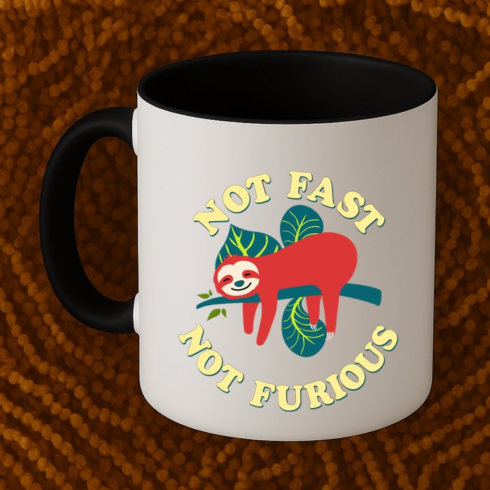 Not Fast Not Furious Cute Sloth Funny Trending Memes Mug