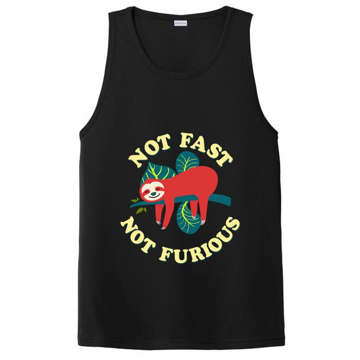 Not Fast Not Furious Cute Sloth Funny Trending Memes PosiCharge Competitor Tank