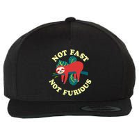 Not Fast Not Furious Cute Sloth Funny Trending Memes Wool Snapback Cap