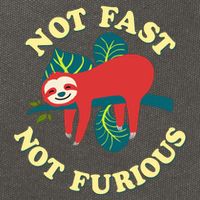 Not Fast Not Furious Cute Sloth Funny Trending Memes Cotton Canvas Backpack