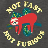 Not Fast Not Furious Cute Sloth Funny Trending Memes Vector Backpack