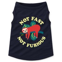 Not Fast Not Furious Cute Sloth Funny Trending Memes Doggie Tank