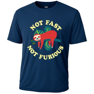 Not Fast Not Furious Cute Sloth Funny Trending Memes Performance Shirt