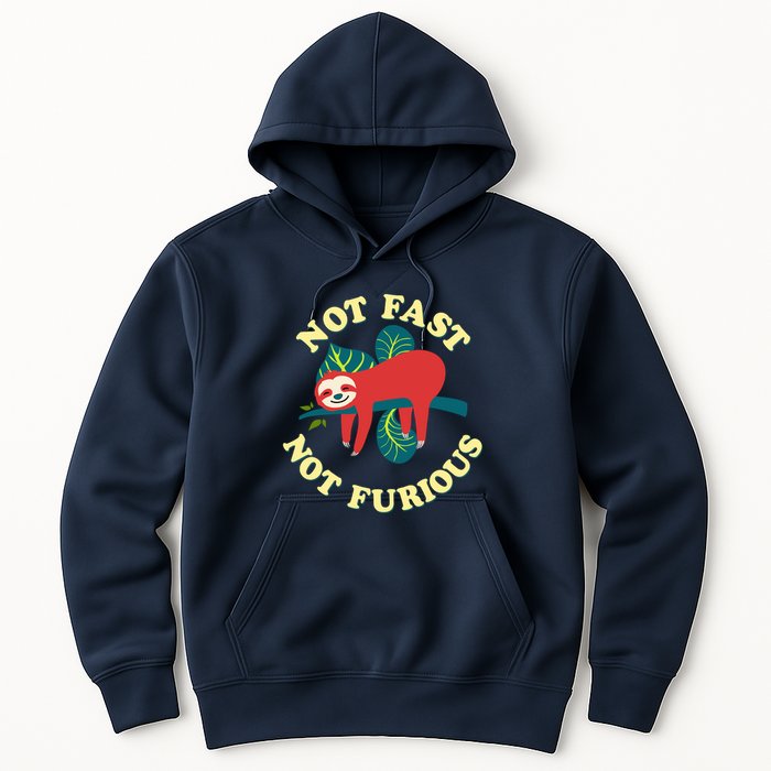 Not Fast Not Furious Cute Sloth Funny Trending Memes Hoodie