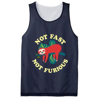 Not Fast Not Furious Cute Sloth Funny Trending Memes Mesh Reversible Basketball Jersey Tank