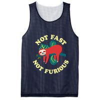 Not Fast Not Furious Cute Sloth Funny Trending Memes Mesh Reversible Basketball Jersey Tank