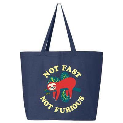 Not Fast Not Furious Cute Sloth Funny Trending Memes 25L Jumbo Tote