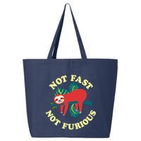 Not Fast Not Furious Cute Sloth Funny Trending Memes 25L Jumbo Tote