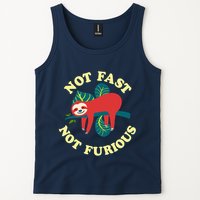 Not Fast Not Furious Cute Sloth Funny Trending Memes Tank Top