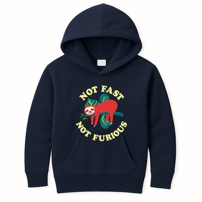 Not Fast Not Furious Cute Sloth Funny Trending Memes Kids Hoodie