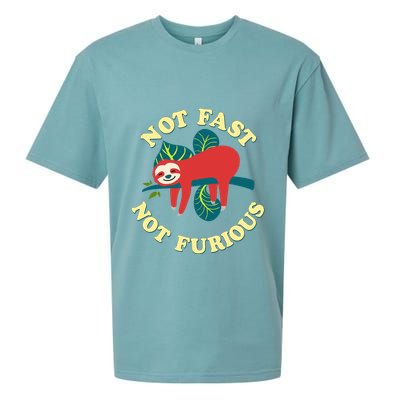 Not Fast Not Furious Cute Sloth Funny Trending Memes Sueded Cloud Jersey T-Shirt