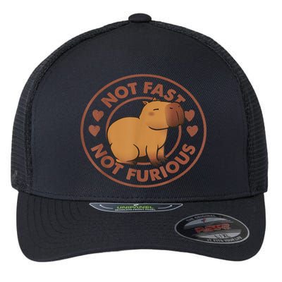 Not Fast Not Furious Capybara Flexfit Unipanel Trucker Cap