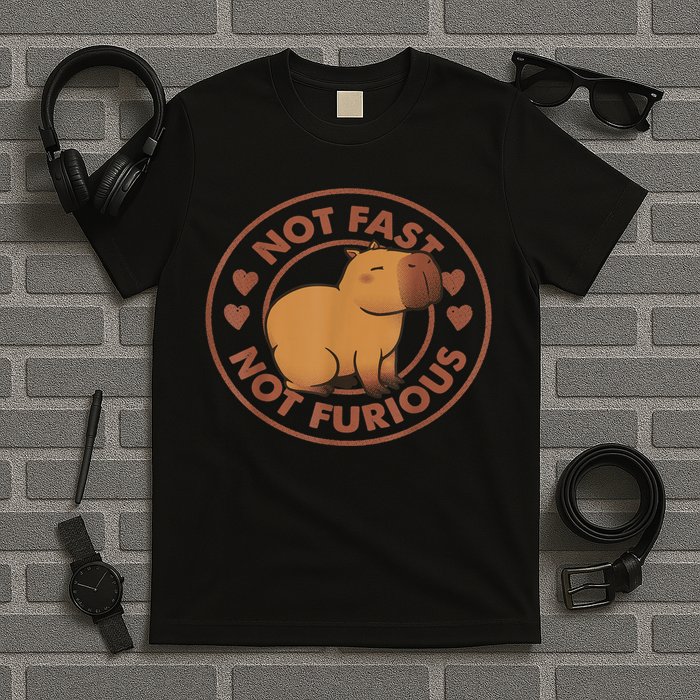 Not Fast Not Furious Capybara T-Shirt