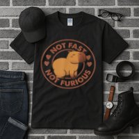 Not Fast Not Furious Capybara Tall T-Shirt
