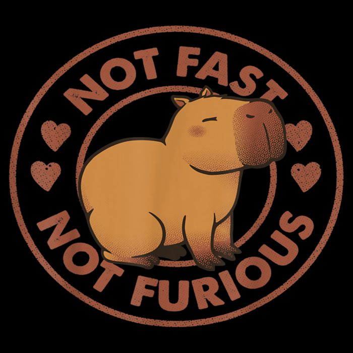Not Fast Not Furious Capybara Tall T-Shirt