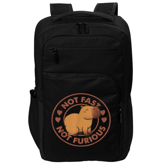Not Fast Not Furious Capybara Impact Tech Backpack