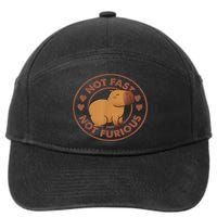 Not Fast Not Furious Capybara 7-Panel Snapback Hat