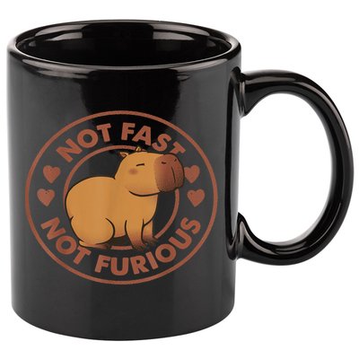 Not Fast Not Furious Capybara 11oz C Handle Ceramic Mug