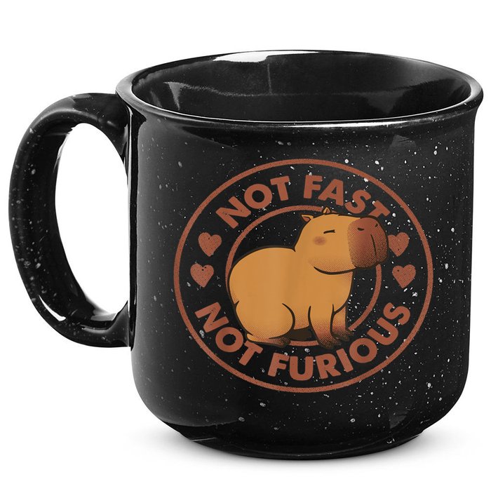 Not Fast Not Furious Capybara 15oz Campfire Ceramic Mug