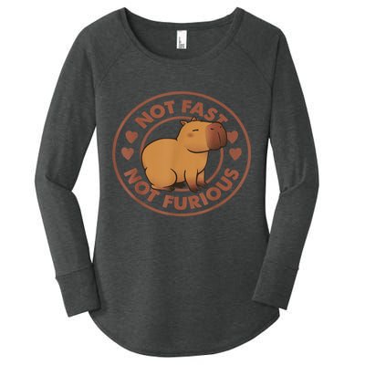 Not Fast Not Furious Capybara Women's Perfect Tri Tunic Long Sleeve Shirt