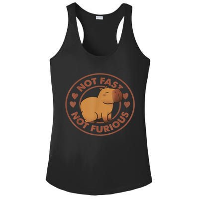 Not Fast Not Furious Capybara Ladies PosiCharge Competitor Racerback Tank