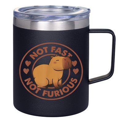 Not Fast Not Furious Capybara 12oz Stainless Steel Coffee Mug