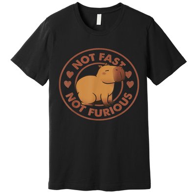Not Fast Not Furious Capybara Premium T-Shirt
