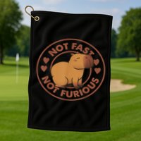 Not Fast Not Furious Capybara Golf Towel