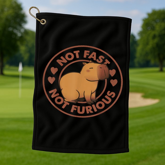 Not Fast Not Furious Capybara Golf Towel