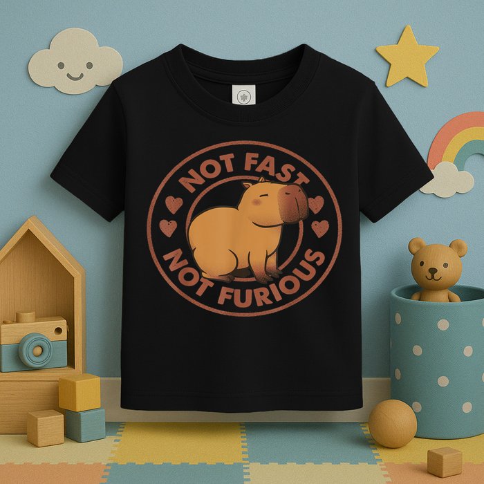 Not Fast Not Furious Capybara Toddler T-Shirt