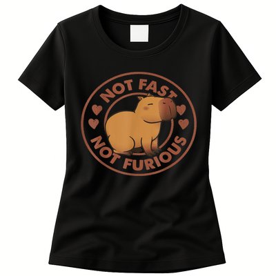 Not Fast Not Furious Capybara Womens T-Shirt