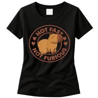 Not Fast Not Furious Capybara Womens T-Shirt