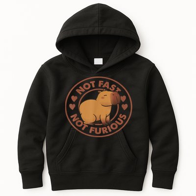Not Fast Not Furious Capybara Kids Hoodie