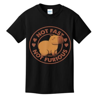 Not Fast Not Furious Capybara Kids T-Shirt
