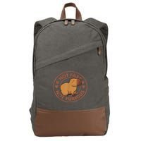Not Fast Not Furious Capybara Cotton Canvas Backpack