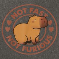 Not Fast Not Furious Capybara Cotton Canvas Backpack
