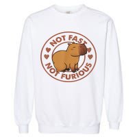 Not Fast Not Furious Capybara Garment-Dyed Sweatshirt