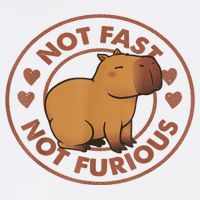 Not Fast Not Furious Capybara Garment-Dyed Sweatshirt