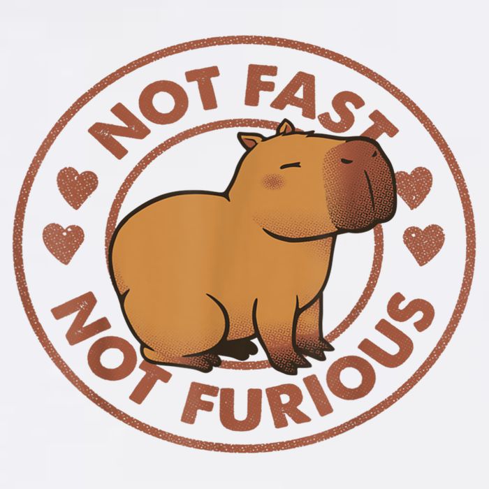 Not Fast Not Furious Capybara Garment-Dyed Sweatshirt